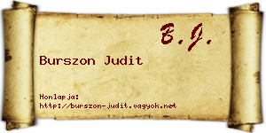 Burszon Judit névjegykártya